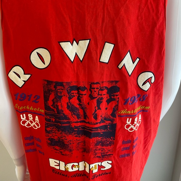 Vintage/Retro USA Olympic Brand Apparel NWT Men Red Tank SZ XL Rowing Eights - Picture 3 of 12